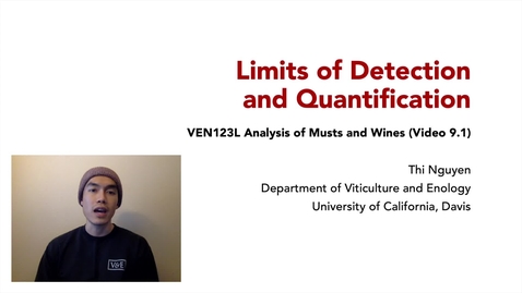 Thumbnail for entry VEN123L Video 9.1 - Limits of Detection and Quantification