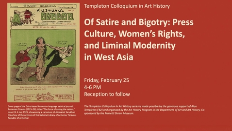 Thumbnail for Templeton Colloquium in Art History - February 25, 2022