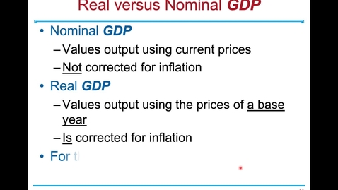 Thumbnail for ECN 1B: Lecture 5 - Measuring a Nation's Income (Part 3 of 3)