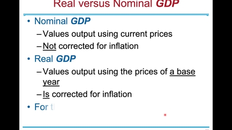 Thumbnail for entry ECN 1B: Lecture 5 - Measuring a Nation's Income (Part 3 of 3)