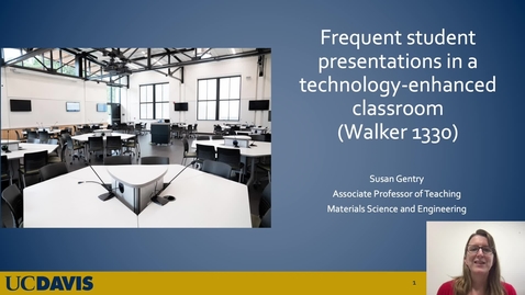 Thumbnail for SITT 2022: Frequent student presentations in a technology-enhanced classroom (Walker 1330) by Susan Gentry