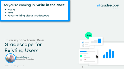 Thumbnail for Gradescope for Existing Users (for the Ed Tech Spotlight Series)