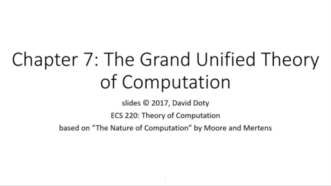 Thumbnail for ECS 220 5c:7 great unifications in science
