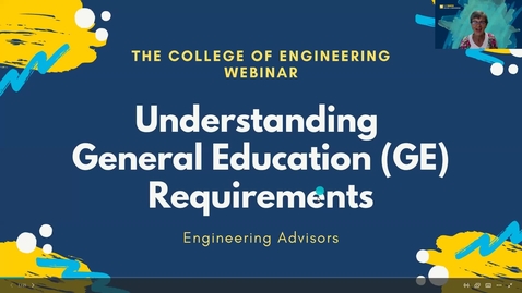Thumbnail for entry College of Engineering General Education Webinar