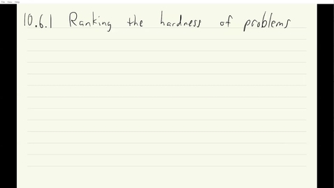 Thumbnail for ECS 120 8a:5 ranking the hardness of problems