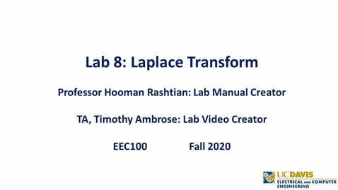 Thumbnail for entry EEC 100 Lab 08 - Laplace Transform
