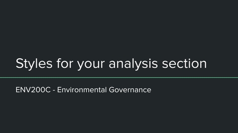 Thumbnail for ENV200C - Analytical styles for your analysis section