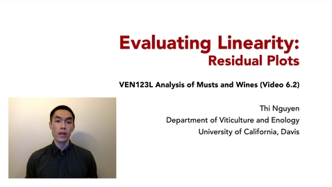 Thumbnail for VEN123L Video 6.2 - Evaluating Linearity - Residual Plots