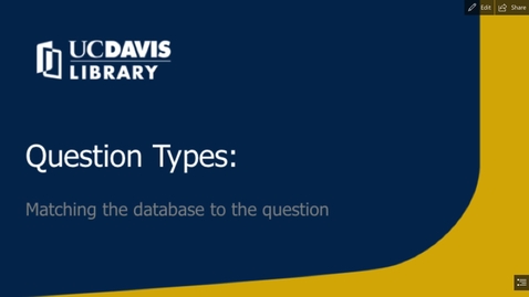 Thumbnail for entry VET 400 Library Module II: Question Types