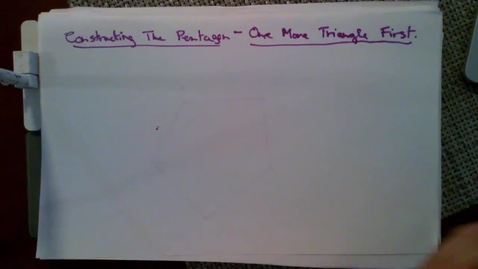 Thumbnail for Constructing the Pentagon Part 5: Construction