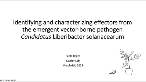 Thumbnail for entry Paola Reyes Caldas' Exit Seminar 3/6/2023