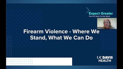 Thumbnail for entry Firearm Violence - Where We Stand, What We Can Do