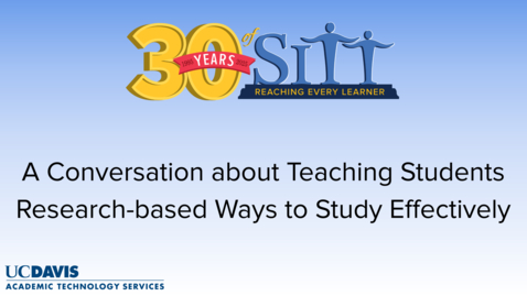 Thumbnail for A Conversation about Teaching Students Research-based Ways to Study Effectively with Talitha van der Meulen and Dr. Andy Jones: A SITT 2025 Interview