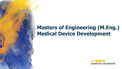 Thumbnail for M.Eng. Medical Device Development Information Session 2/23/2026