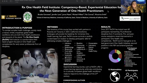 Thumbnail for UFWH 2021 - Brooke Genovese_Rx One Health Field Institute_ Competency-Based, Experiential Education for the Next Generation of One Health Practitioners