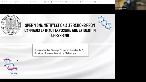Thumbnail for entry POD Center Journal Club 11-17-22: Sperm DNA Methylation Alterations from Cannabis
