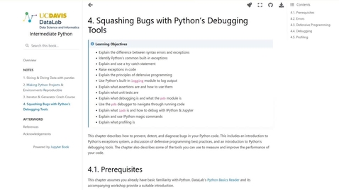 Thumbnail for entry Intermediate Python: Squashing Bugs with Python's Debugging Tools – 2022-06-06