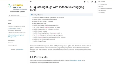 Thumbnail for Intermediate Python: Squashing Bugs with Python's Debugging Tools – 2022-06-06