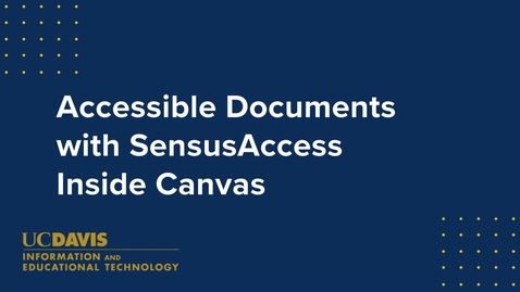 Thumbnail for Accessible Documents with SensusAccess Inside Canvas