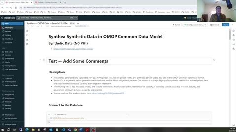 Thumbnail for OMOP 8 -- Using Databricks to Access OMOP Data