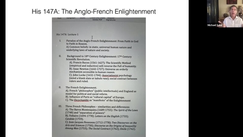 Thumbnail for entry Lecture 2: The Anglo-French Enlightenment