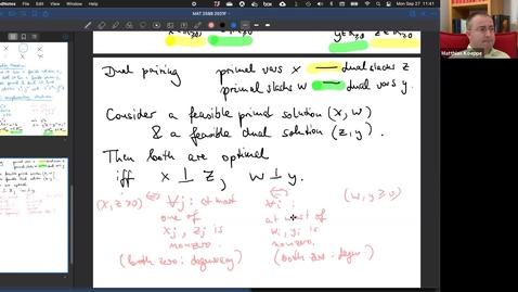 Thumbnail for 2021-09-27: Linear programming duality