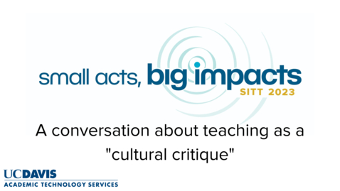 Thumbnail for entry A brief conversation about teaching as a &quot;cultural critique&quot; with Ted Geier: A SITT 2023  Interview with Dr. Andy Jones