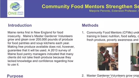 Thumbnail for UFWH 2021 - Marjorie Peronto_Community Food Mentors Strengthen Self Sufficiency Skills of Food Pantry Users