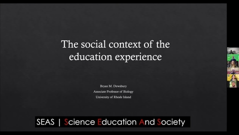 Thumbnail for entry 2020 SoTL Keynote: The Social Context of the Education Experience