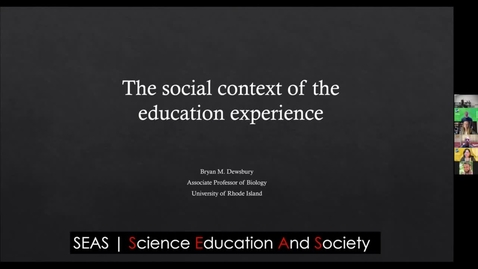 Thumbnail for 2020 SoTL Keynote: The Social Context of the Education Experience