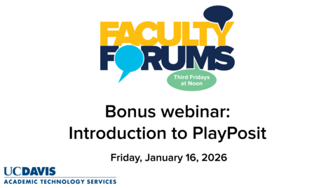Thumbnail for "Introduction to PlayPosit" webinar - January 16, 2026