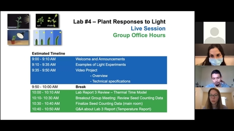 Thumbnail for PLS100BL Live Session - Lab 4 - Plants Responses to Light