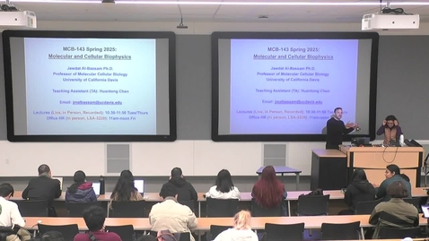 Thumbnail for MCB-143: 2025-Lecture 1 (April 1st 2025)