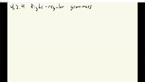 Thumbnail for ECS 120 2b:4 right-regular grammars