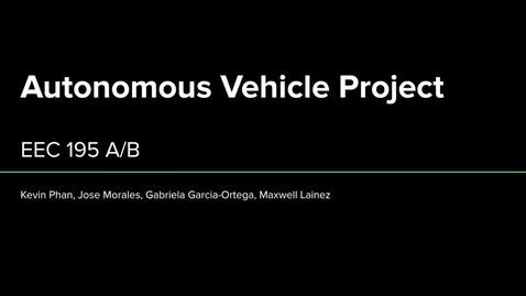 Thumbnail for entry Senior Design: Autonomous Lane Following Car