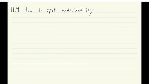 Thumbnail for entry ECS 120 9b:4 how to spot undecidability