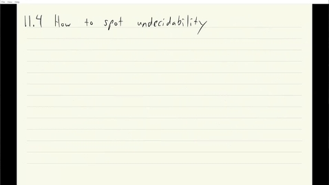 Thumbnail for ECS 120 9b:4 how to spot undecidability