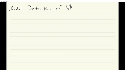 Thumbnail for ECS 120 7c:1 definition of NP