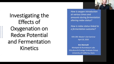 Thumbnail for VEN290 - Investigating the effects of oxygenation on redox potential and fermentation kinetics