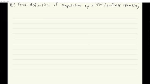 Thumbnail for ECS 120 5c:4 formal definition of TM semantics
