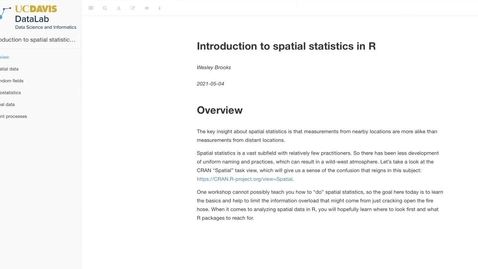 Thumbnail for #maptimeDavis: Introduction to Spatial Statistics in R - 2021-05-04