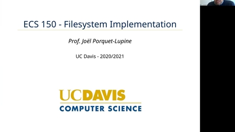 Thumbnail for ECS 150 - Lecture - Filesystem implementation (Part 3)