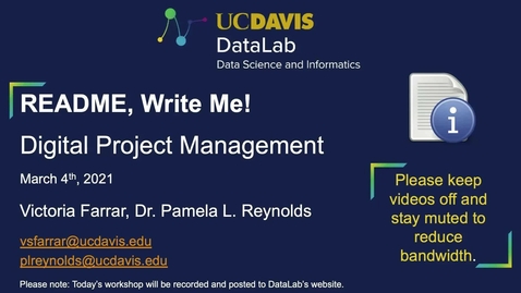 Thumbnail for DataLab Workshop: ReadME, Write Me! 2021-03-04