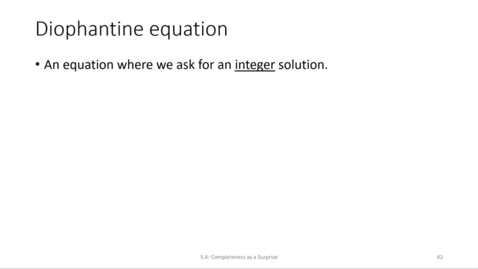 Thumbnail for ECS 220 3c:5.4 Diophantine equations and computationally complex integrals