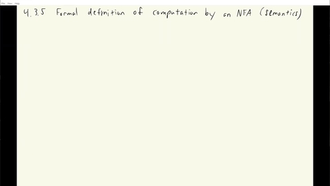 Thumbnail for ECS 120 2c:5 formal definition of NFA semantics