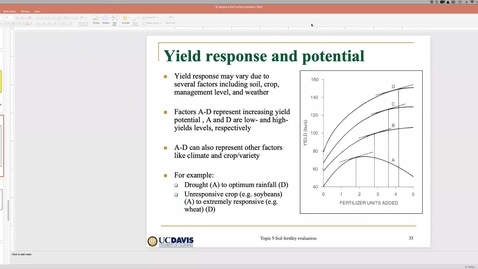 Thumbnail for Soil Fertility Evaluation (Part 2) Ch 9 May 14 Lecture