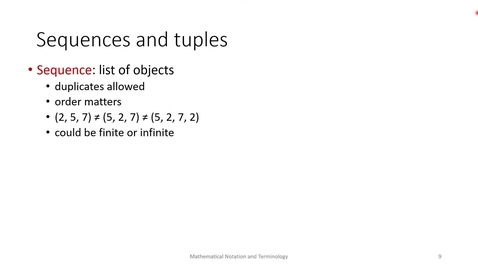 Thumbnail for entry ECS 120 0:2 sequences (discrete math review)