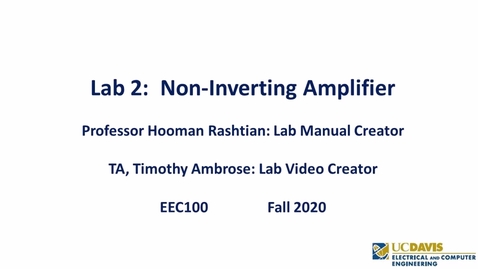 Thumbnail for EEC 100 Lab 2-  Non-Inverting Amplifier