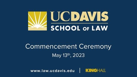 Thumbnail for entry 2023 Law School Commencement, May 13th, 2023