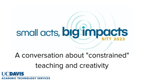 Thumbnail for entry A Conversation about &quot;Constrained&quot; Teaching and Creativity with James Housefield: A SITT 2023 Interview with Dr. Andy Jones